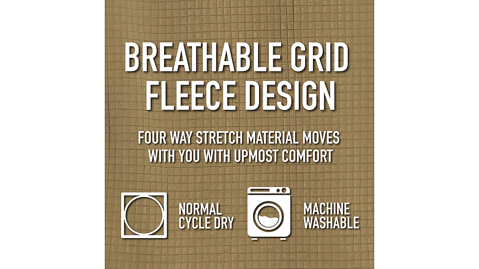 Rothco Grid Fleece Pullover, Coyote Brown, Extra Large, 613902039667