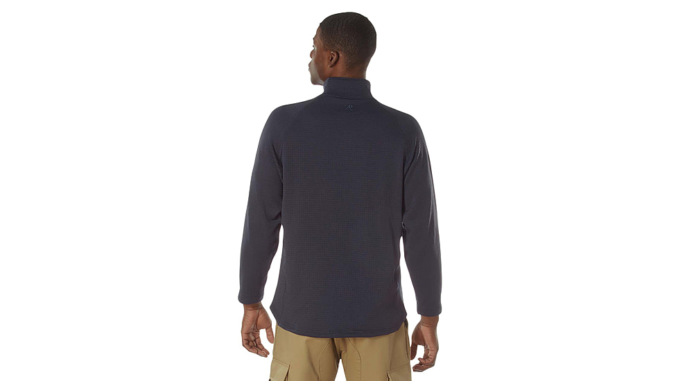 Rothco Grid Fleece Pullover, Midnight Navy Blue, Extra Large, 613902039766