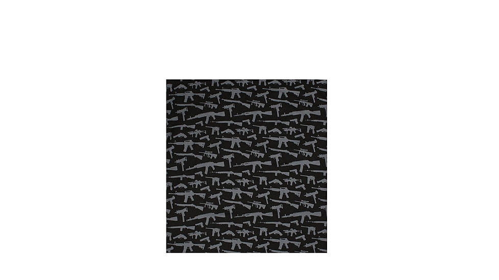 Rothco Gun Pattern Bandana, Black, 4099-Black