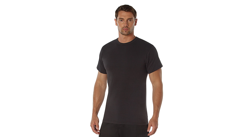 Rothco Heavyweight T-Shirt 5014, Black, L, 50175-Black-L