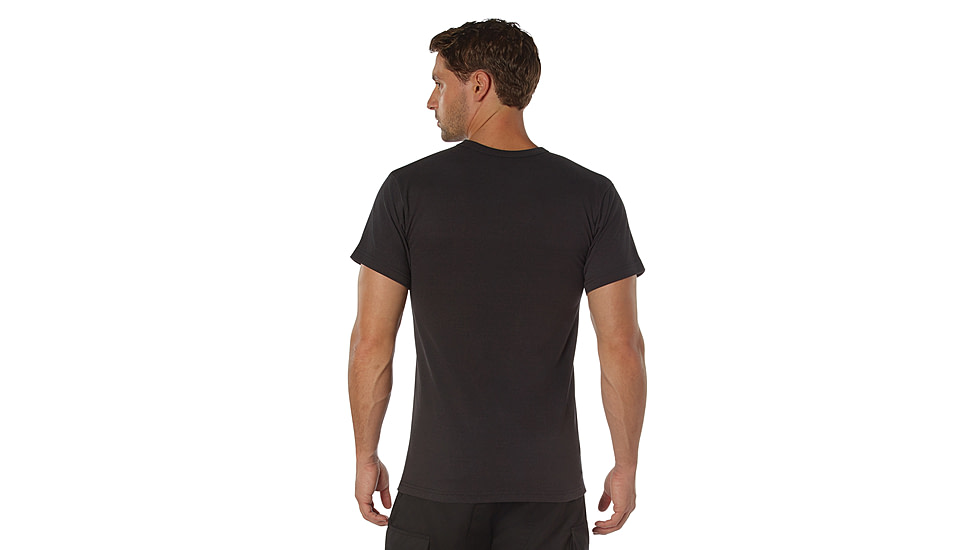 Rothco Heavyweight T-Shirt 5014, Black, L, 50175-Black-L