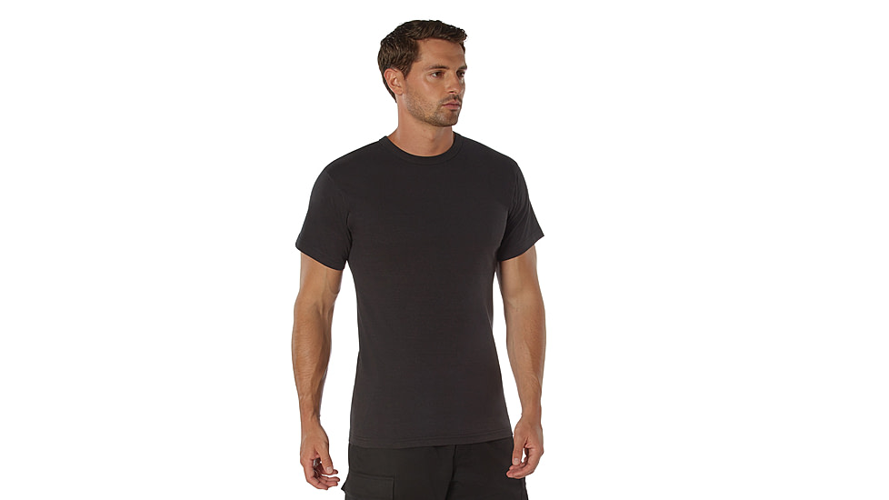Rothco Heavyweight T-Shirt 5014, Black, L, 50175-Black-L