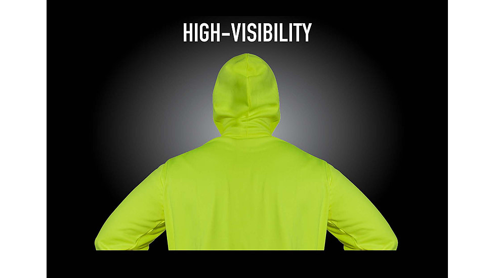 Rothco High-Vis Performance Hooded Sweatshirt - Mens, Safety Green, Small, 10381-S