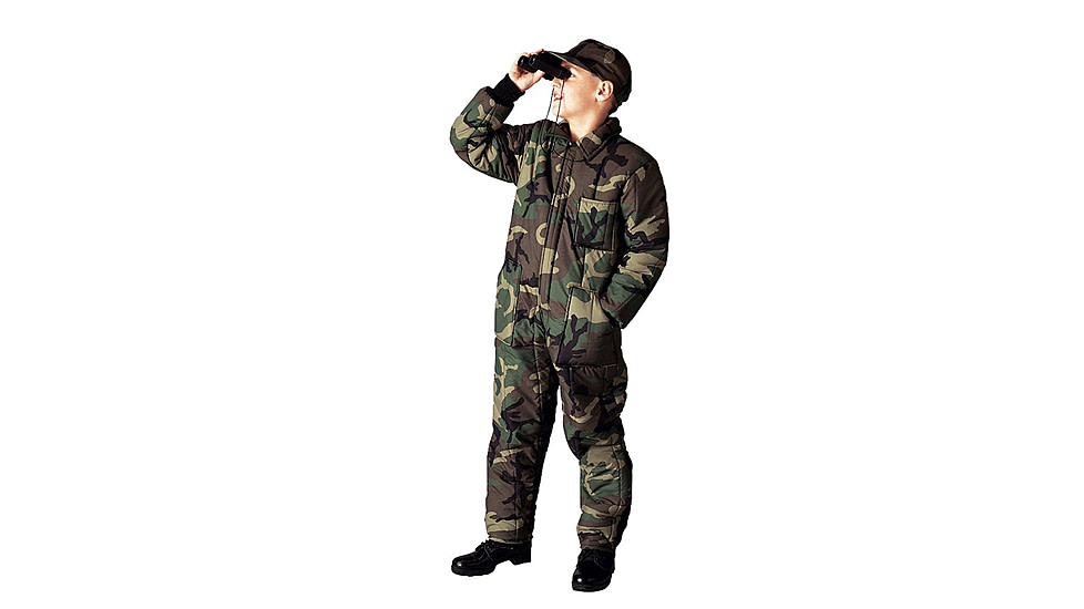 Rothco Insulated Coverall - Kid's, Extra Small, Woodland Camo, 7013-304