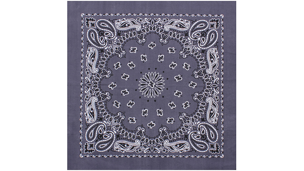 Rothco Large Trainmen Bandanas 27 Inch, Grey, 4349-Grey