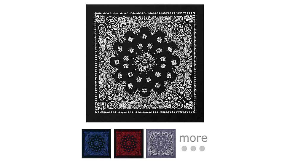 Rothco Large Trainmen Bandanas 27 Inch, Black, Black/Blue, Black/Red, Grey, Khaki, Light Blue