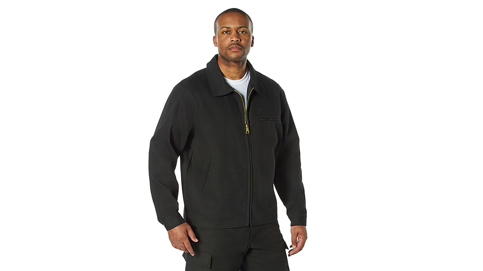 Rothco Lightweight Canvas Work Jacket - Mens, Black, Small, 92530-Black-S