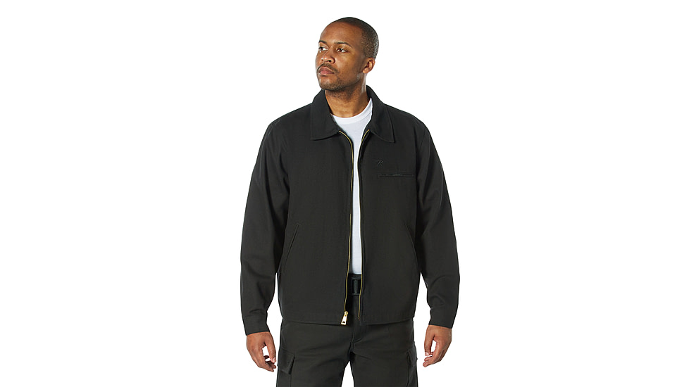 Rothco Lightweight Canvas Work Jacket - Mens, Black, Small, 92530-Black-S