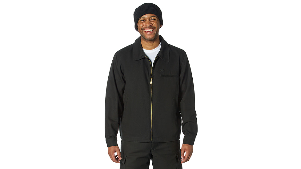 Rothco Lightweight Canvas Work Jacket - Mens, Black, Small, 92530-Black-S