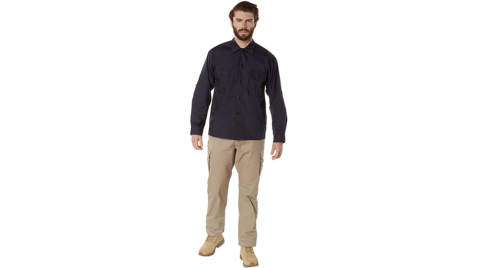 Rothco Lightweight Tactical Shirt - Mens, Midnight Navy Blue, Small, 10735-MidnightNavyBlue-S