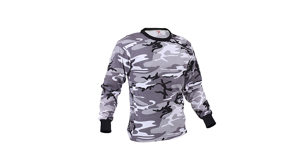 Rothco Long Sleeve Camo T-Shirt, City Camo, Small, 67790-CityCamo-S