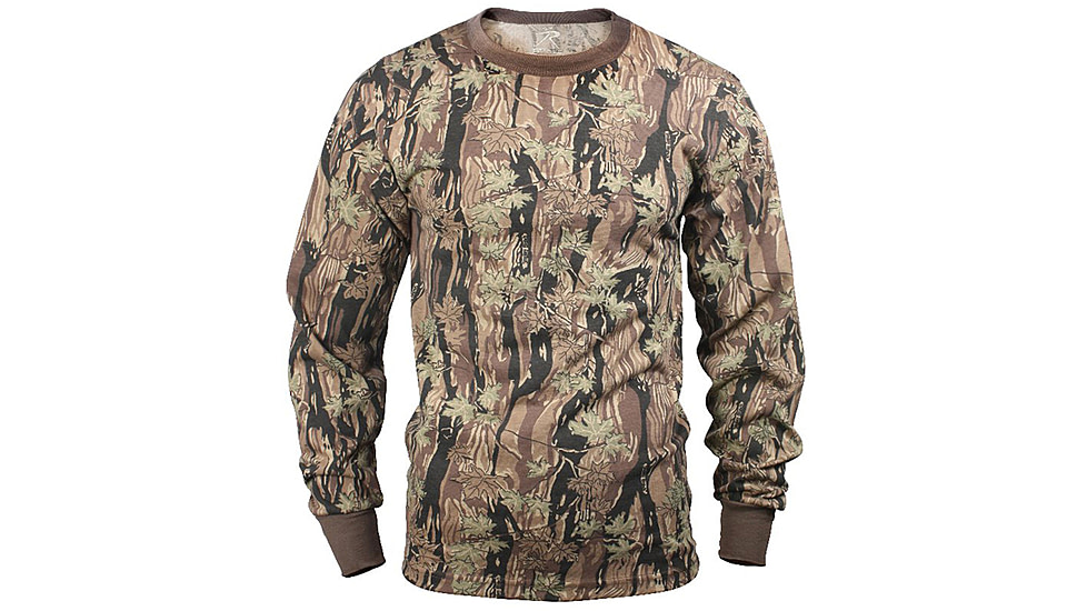 Rothco Long Sleeve Camo T-Shirt, Smokey Branch Camo, Small, 6770-SmokeyBranchCamo-S