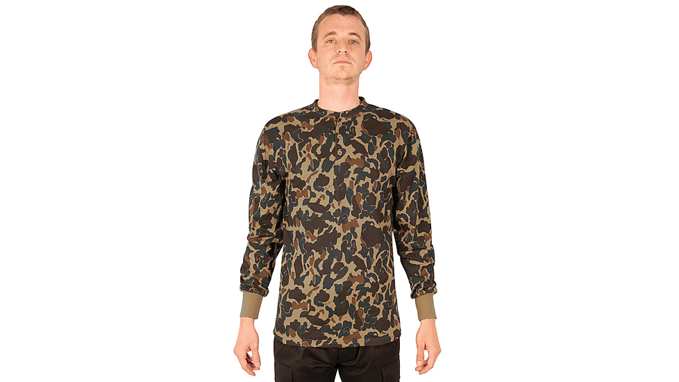 Rothco Long Sleeve Henley T-Shirt - Mens, Fred Bear Camo, Medium, 21050-FredBearCamo-M