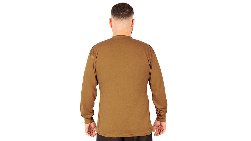 Rothco Long Sleeve Henley T-Shirt - Mens, Work Brown, Extra Large, 21030-WorkBrown-XL