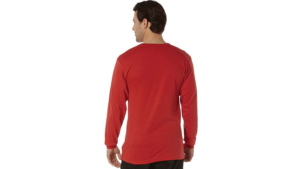 Rothco Long Sleeve R.E.D. Remember Everyone Deployed Athletic Fit T-Shirt - Mens, Red, Small, 11820-Red-S