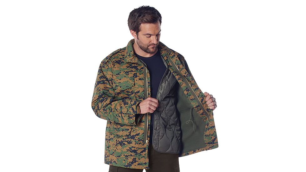 Rothco M-65 Camo Field Jacket, Woodland Digital Camo, Extra Small, 8590-WoodlandDigitalCamo-XS
