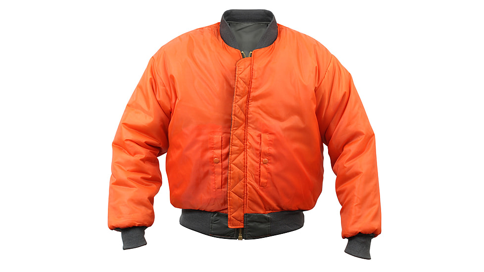 Rothco MA-1 Flight Jacket, Black, Small, 7324-Black-S