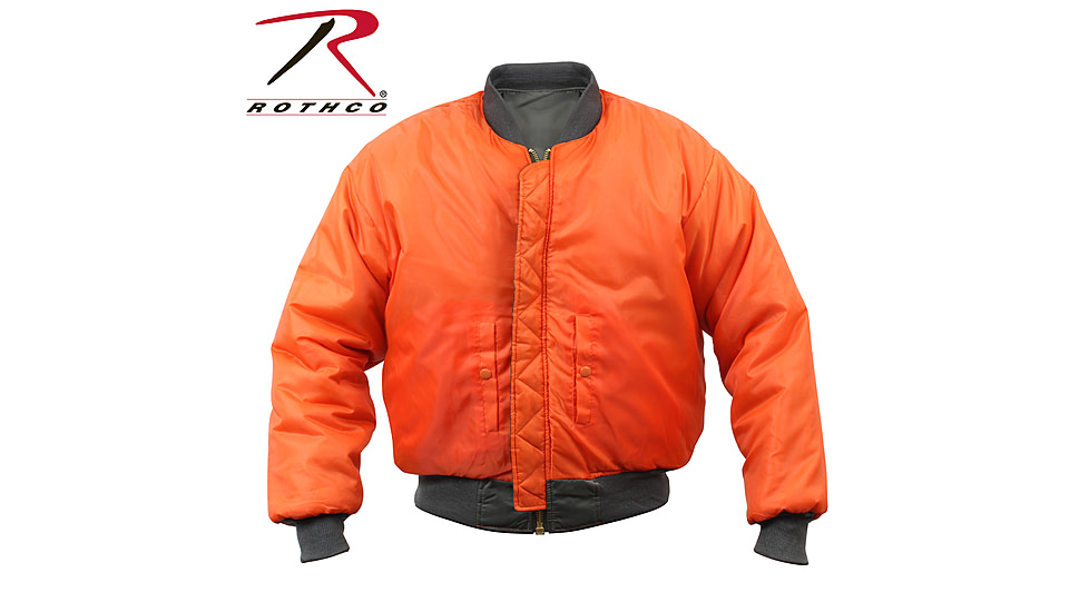 Rothco MA-1 Flight Jacket, Black, Small, 7324-Black-S
