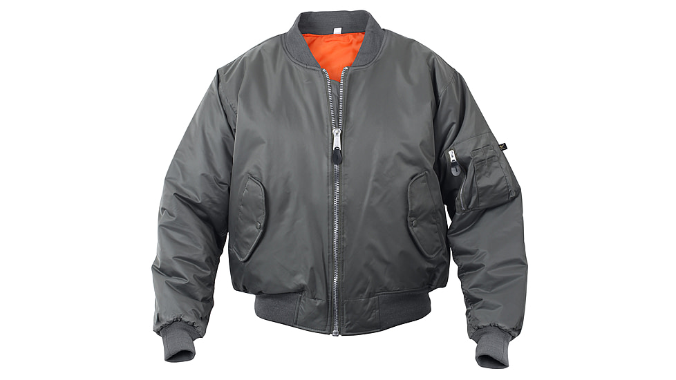 Rothco MA-1 Flight Jacket, Black, Small, 7324-Black-S