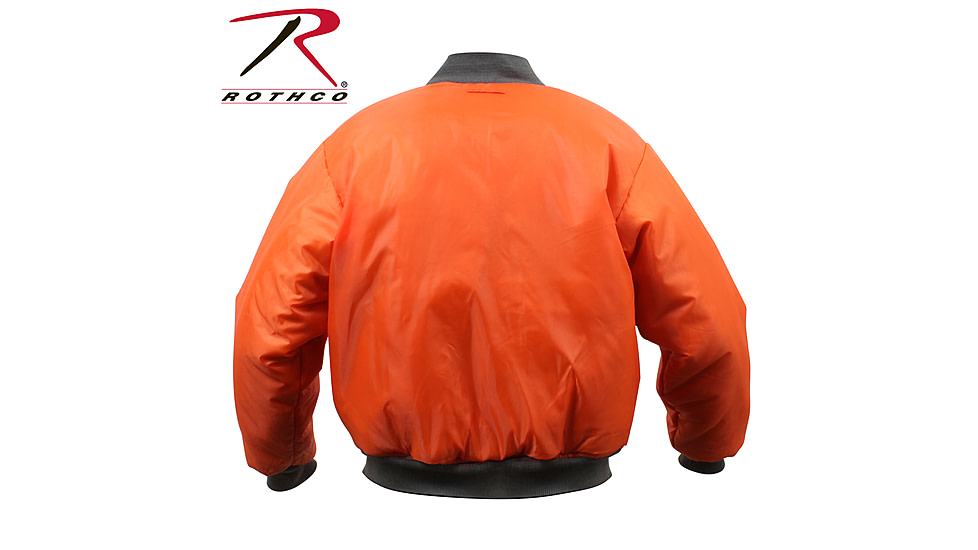 Rothco MA-1 Flight Jacket, Black, Small, 7324-Black-S