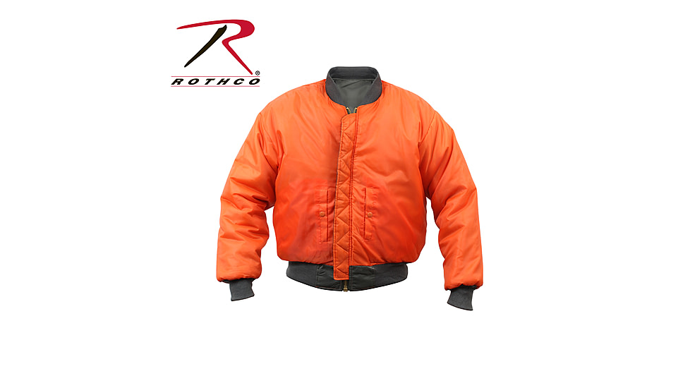 Rothco MA-1 Flight Jacket, Black, Small, 7324-Black-S
