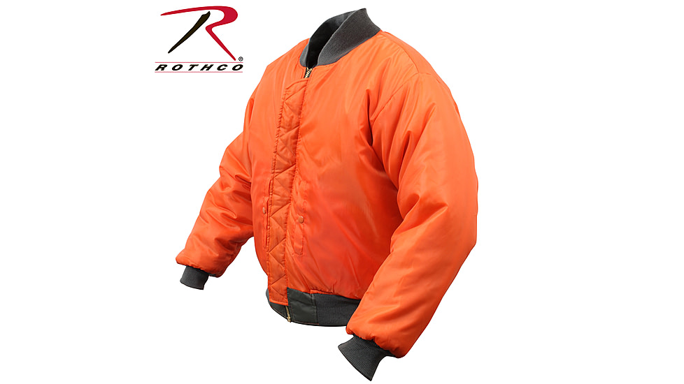 Rothco MA-1 Flight Jacket, Black, Small, 7324-Black-S