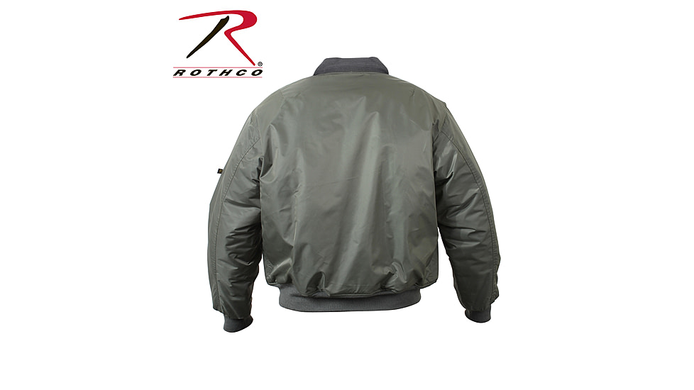 Rothco MA-1 Flight Jacket, Black, Small, 7324-Black-S