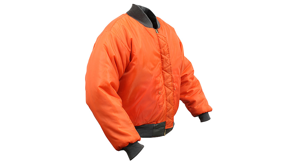 Rothco MA-1 Flight Jacket, Black, Small, 7324-Black-S