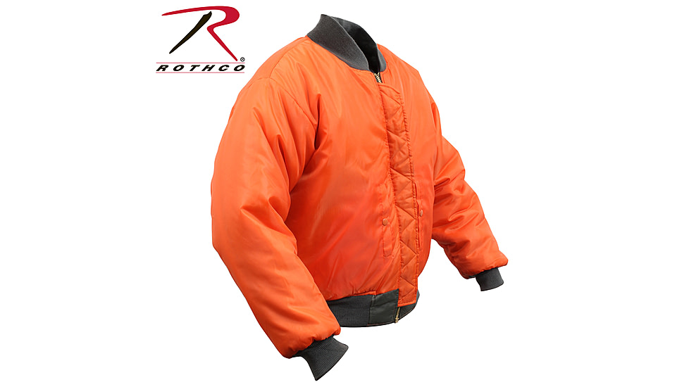 Rothco MA-1 Flight Jacket, Black, Small, 7324-Black-S