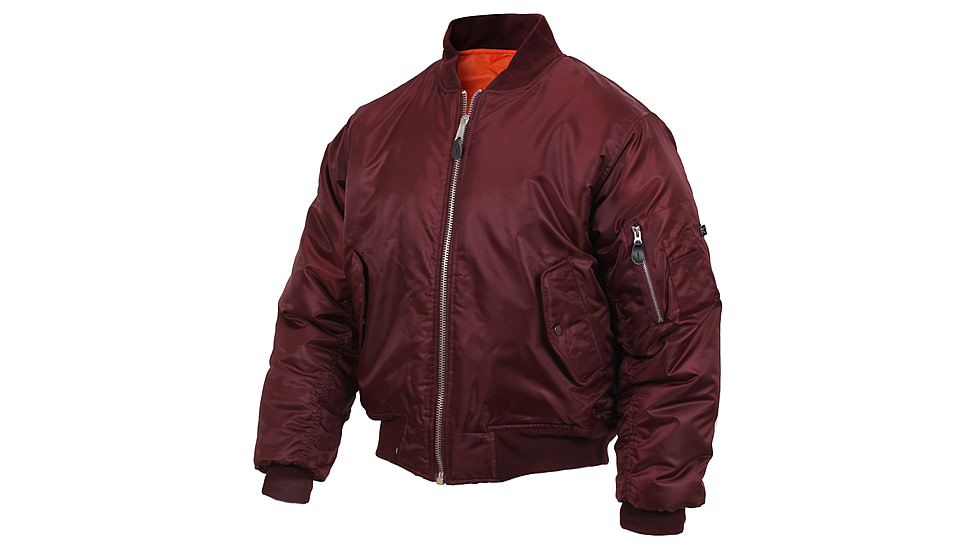 Rothco MA-1 Flight Jacket, Black, Small, 7324-Black-S