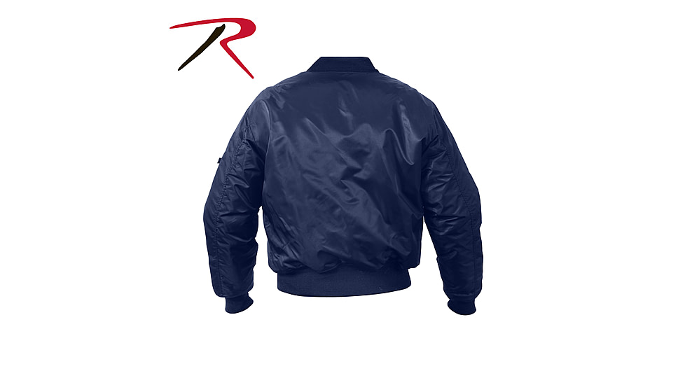 Rothco MA-1 Flight Jacket, Black, Small, 7324-Black-S