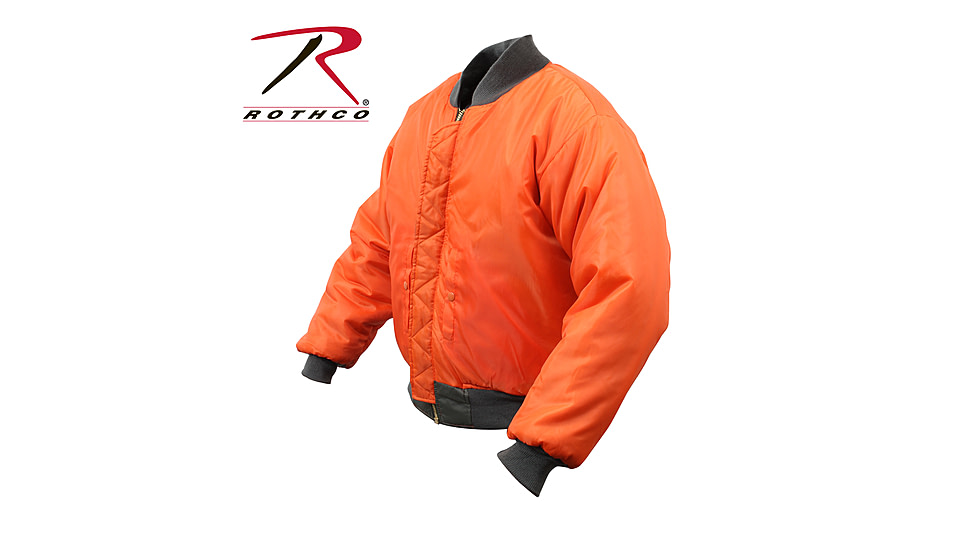 Rothco MA-1 Flight Jacket, Black, Small, 7324-Black-S