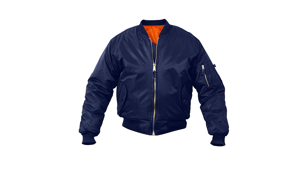 Rothco MA-1 Flight Jacket, Navy Blue, 2XS, 7325-NavyBlue-XXS