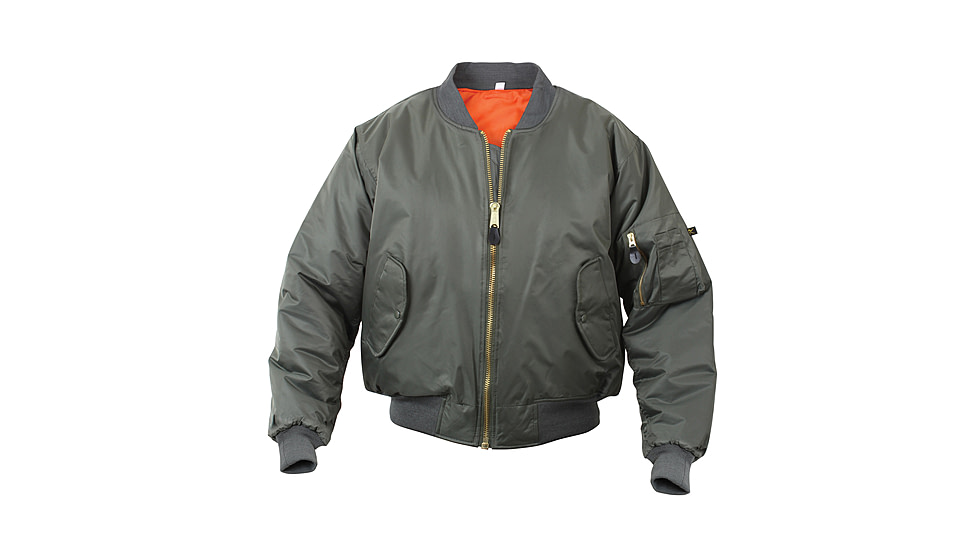 Rothco MA-1 Flight Jacket, Sage Green, M, 7323-SageGreen-M