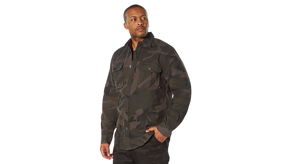Rothco Midnight Camo Flannel Shirt - Mens, Midnight Black Camo, Small, 47310-MidnightBlackCamo-S