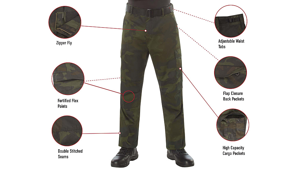 Rothco Midnight Camo Tactical BDU Pants, S 27in-31in Waist, Midnight Black Camo, 12012-MidnightBlackCamo-S27-31Waist