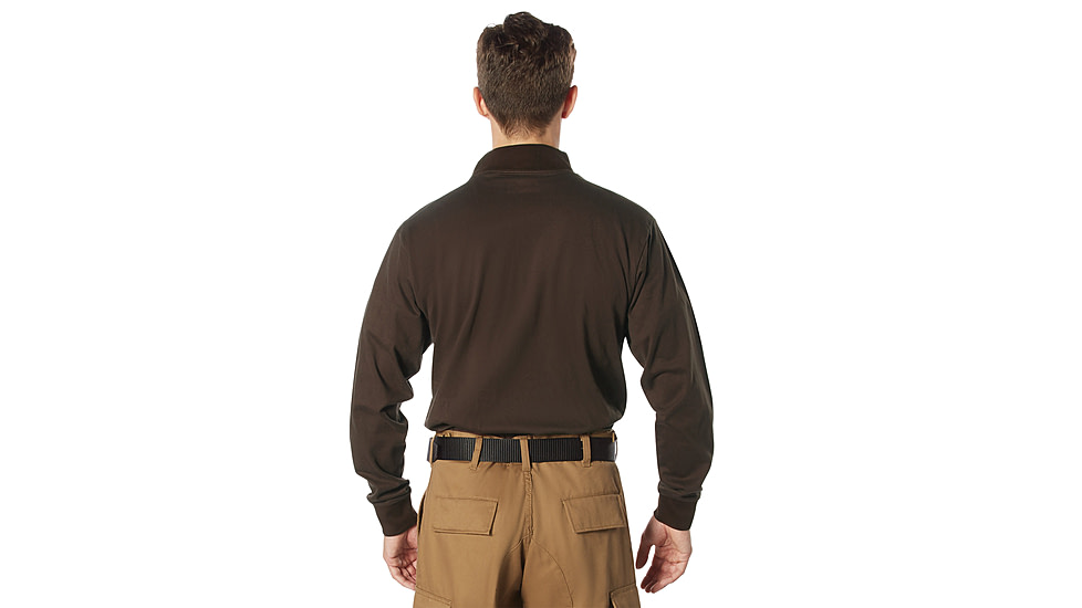 Rothco Mock Turtleneck - Men's, Dark Brown, Extra Large, 34065-DarkBrown-XL