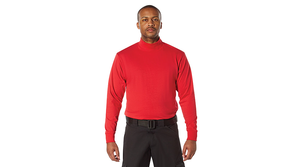 Rothco Mock Turtleneck - Mens, Red, Large, 34060-Red-L