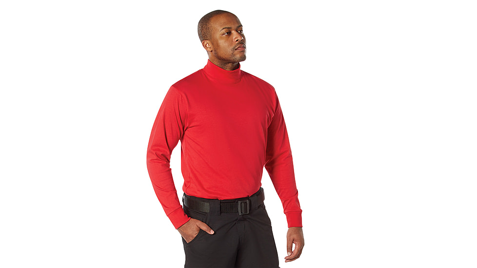 Rothco Mock Turtleneck - Men's, Red, Large, 34060-Red-L