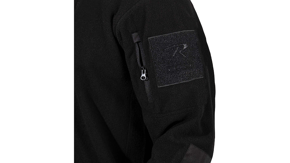 Rothco Quarter Zip Fleece Pullover - Mens, Black, Small, 97340-Black-S