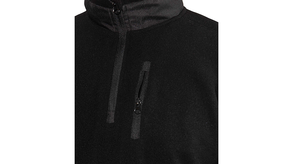 Rothco Quarter Zip Fleece Pullover - Mens, Black, Small, 97340-Black-S