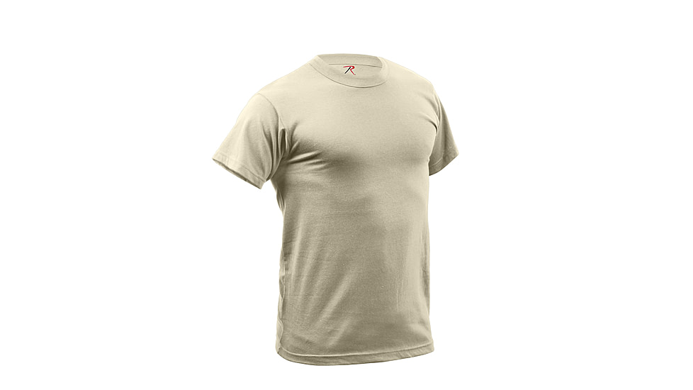 Rothco Quick Dry Moisture Wicking T-shirt, Desert Tan, XL, 9570-DesertTan-XL