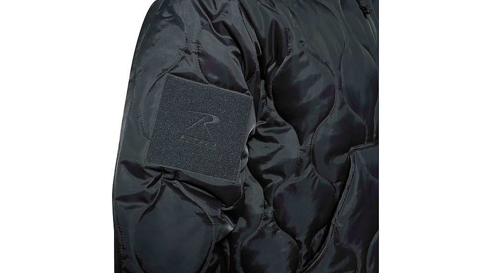 Rothco Quilted Woobie Hooded Sweatshirt - Mens, Black, Small, 10490-Black-S