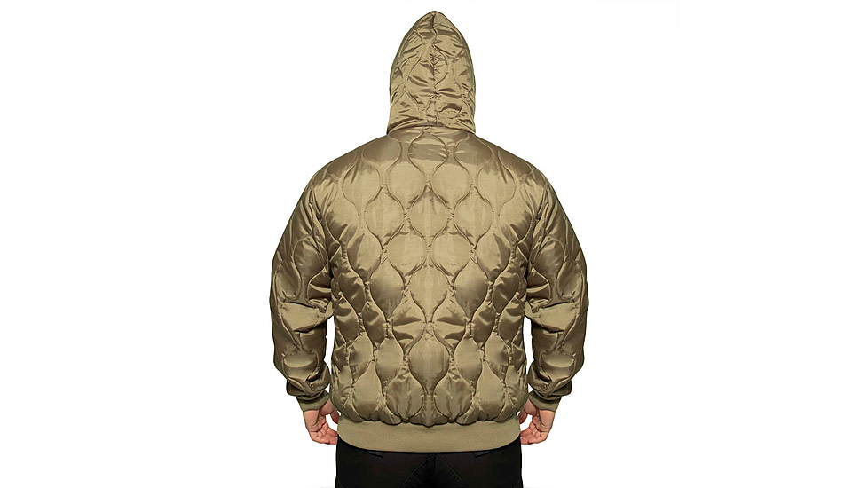 Rothco Quilted Woobie Hooded Sweatshirt - Mens, Coyote Brown, Small, 10494-CoyoteBrown-S