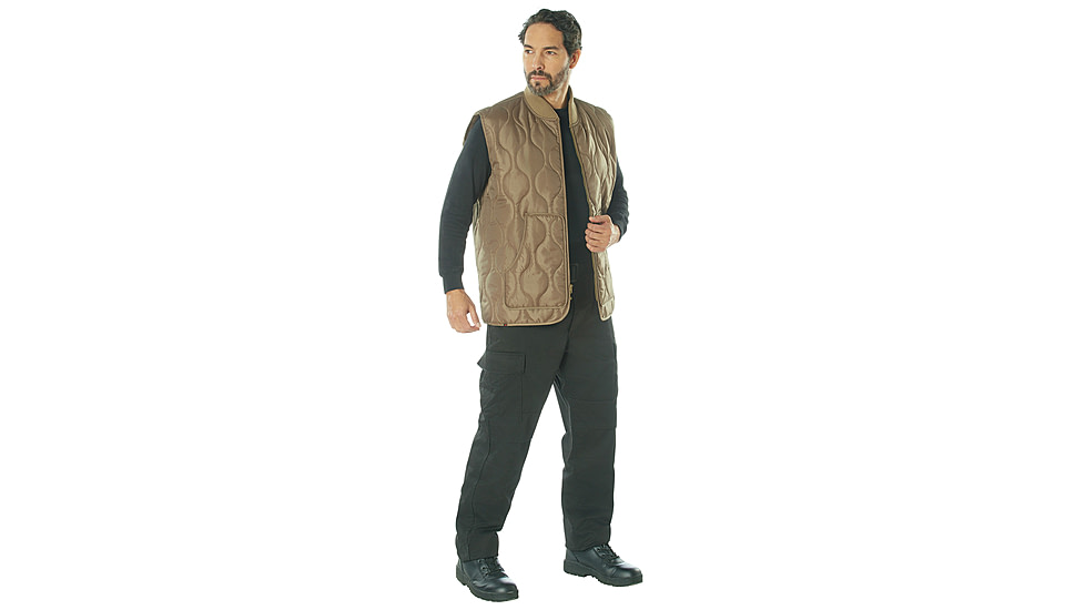 Rothco Quilted Woobie Vest - Mens, Coyote Brown, S, 20460-CoyoteBrown-S