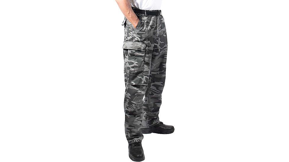 Rothco Relaxed Fit Zipper Fly BDU Pants, Black Camo, Extra Large, 39-43 Waist, 29410-BlackCamo-XL39-43Waist