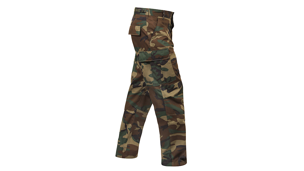 Rothco Relaxed Fit Zipper Fly BDU Pants, Woodland Camo, Extra Large, 2941-WoodlandCamo-XL