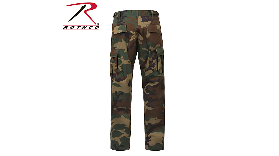 Rothco Relaxed Fit Zipper Fly BDU Pants, Woodland Camo, Extra Large, 2941-WoodlandCamo-XL