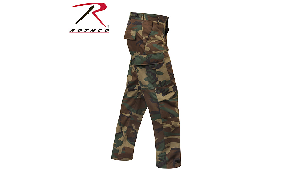 Rothco Relaxed Fit Zipper Fly BDU Pants, Woodland Camo, Extra Large, 2941-WoodlandCamo-XL