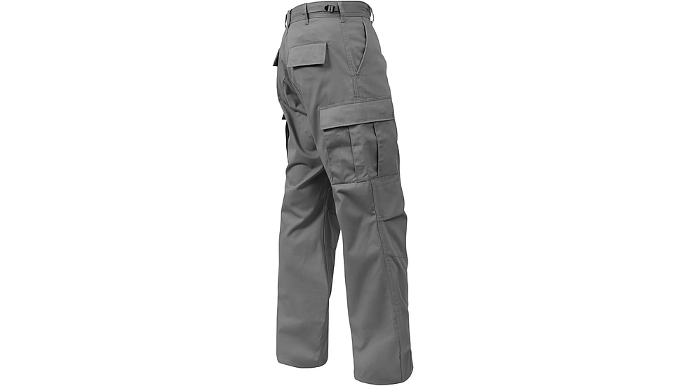 Rothco Relaxed Fit Zipper Fly BDU Pants, Grey, Small, 27-31 Waist, 29400-Grey-S27-31Waist